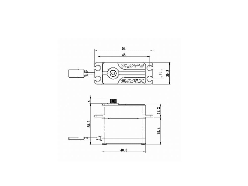 Servo Savox SV-1280SG Digital HV, 40.3x20.2x38.2mm, 76g, 550Ncm@8.4V