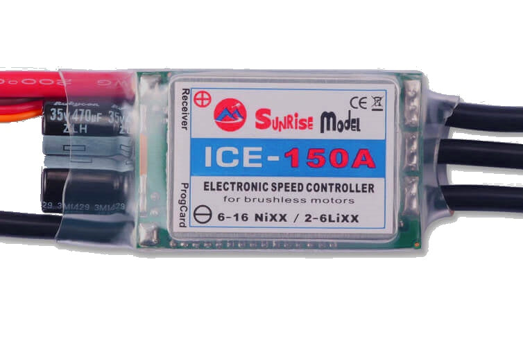 Brushless-Regler SunriseModel ICE 150A, mit 5,5V BEC Spannung