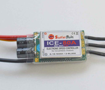 Brushless ESC SunriseModel ICE 80A, with 5.5V BEC voltage