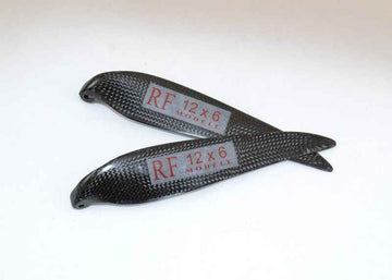 CFK Klappluftschraube RFM 12x6, 8mm Hals, Freudenthaler Modellbau