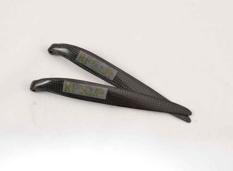CFK Klappluftschraube RFM 12x8 schmal, 8mm Hals, Freudenthaler Modellbau