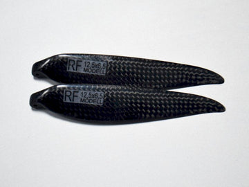 CFK Klappluftschraube RFM 12,5x6,5, 8mm Hals, NEUE FORM, Freudenthaler Modellbau