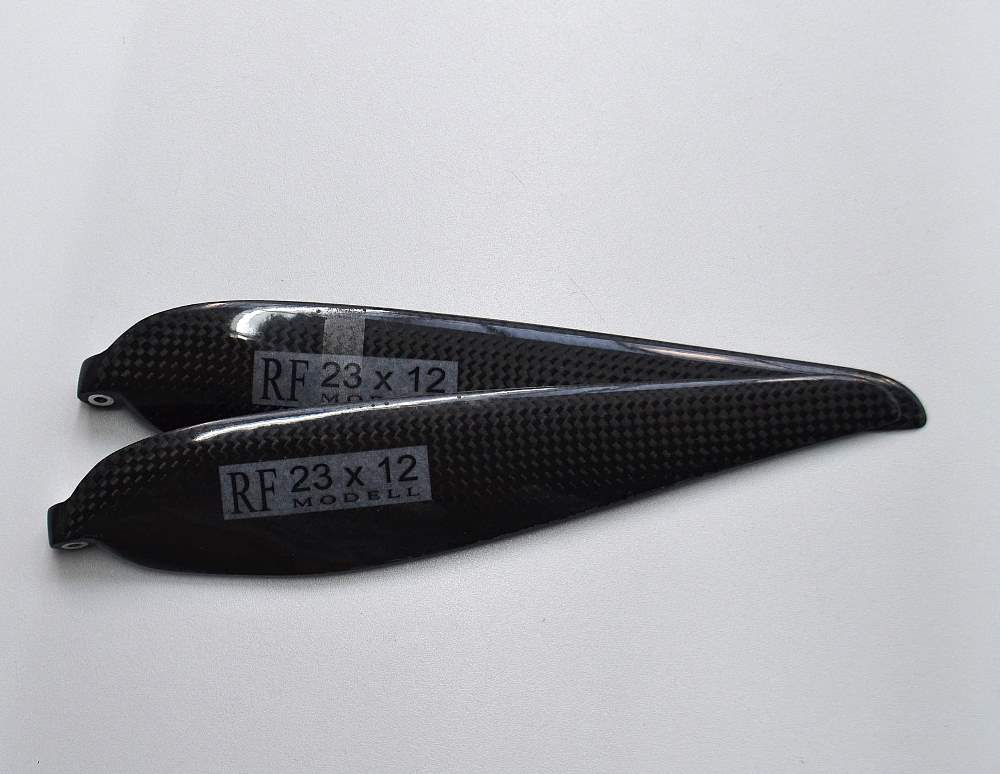 CFK Klappluftschraube RFM 23x12, 12mm Hals, 4mm Bohrung (f. 90mm Blattabstand)