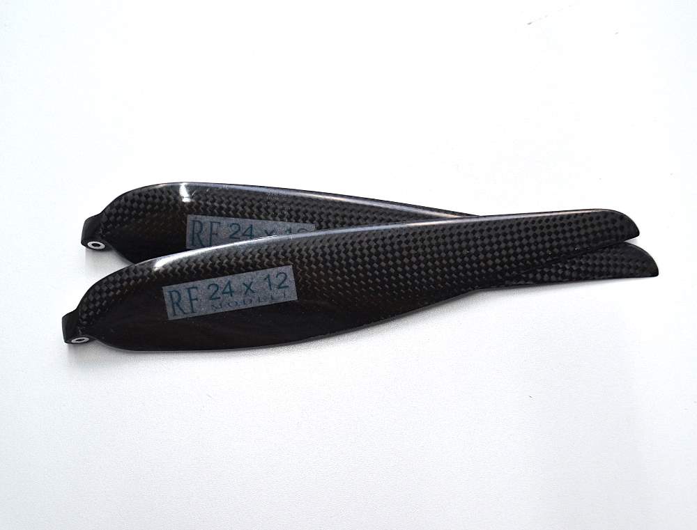 Carbon folding propeller RFM 24x12, 12mm hub, 4mm bore (for 90mm blade root spacing)