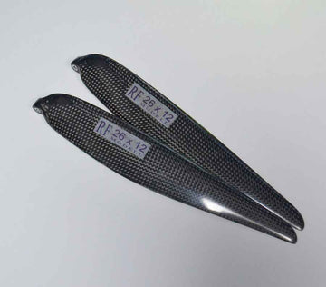 Carbon fiber folding propeller RFM 26x12, 12mm hub, 4mm bore (for 90mm blade spacing)