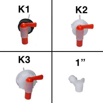 PE outlet tap (for PE canisters), size K1, R&G # 330160-0