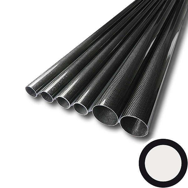 CFK-Rundrohr, gewickelt, 3k-LW (Ø 6 / 4) x 1000 mm, R&G # 7406041