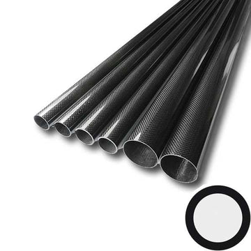 Kohlefaserrohr, gewickelt/3K/LW, ø10/8mm (+/- 0.2mm), 1000mm, R&G # 7410081