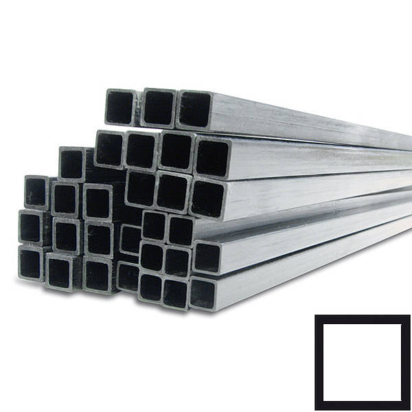CFRP square tube, pultruded, (3.0 x 3.0 / 2.0 x 2.0) x 1000 mm, R&G # 7503021