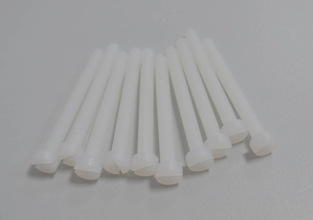Nylon-Schrauben M5x50, Zylinderkopf mit Schlitz (10er-Packung)