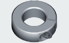 Alu-Klemmring für 2.0mm-Wellen (5er-Pack), aussen ø 10mm, 6mm breit