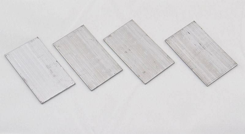 Metallgewichte biegsam, 4 Platten je 40x70x2mm (zusammen 240g)