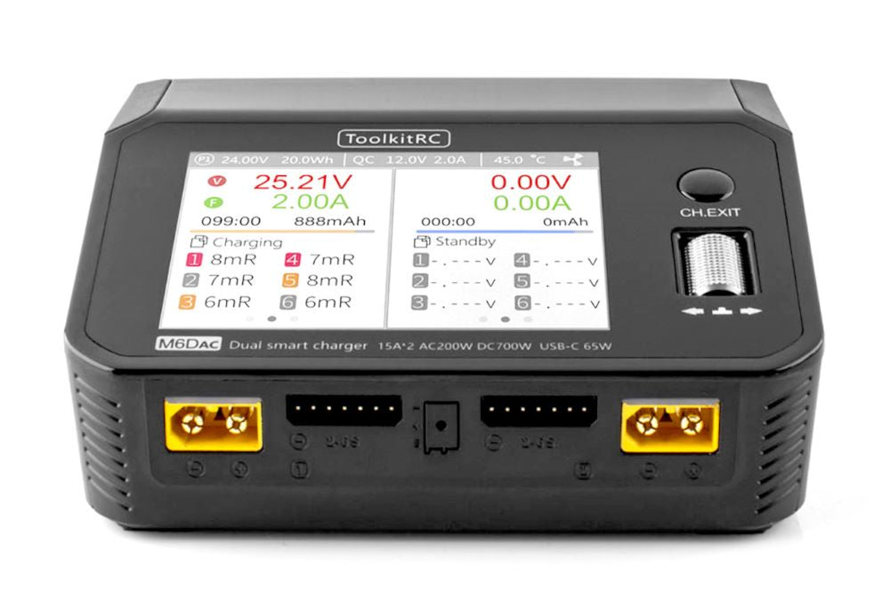 ToolkitRC M6DAC, 2x 1-6S LiPo Lader, max. 700W, AC/DC