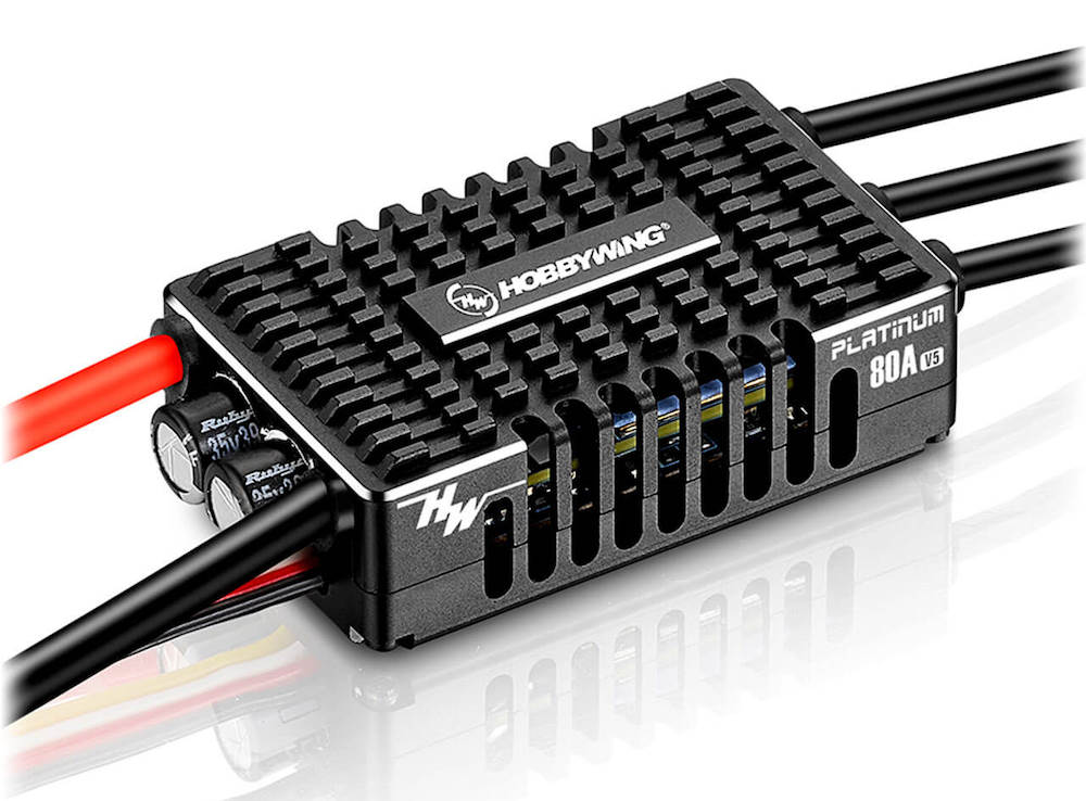 Hobbywing Platinum Brushless Regler 80A V5, 3-8S, 8/20A HV BEC, # HW30203201