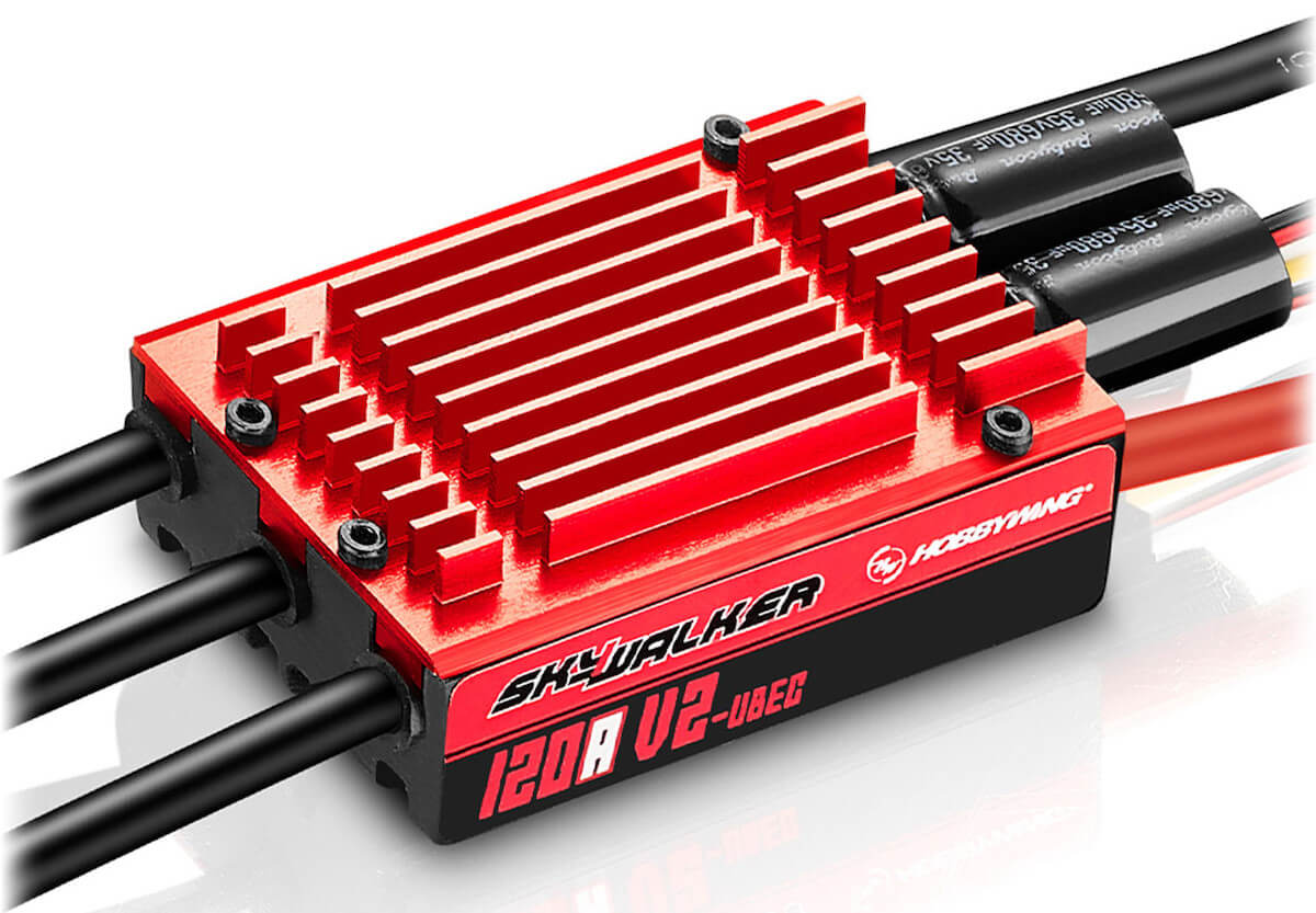 Hobbywing Skywalker Brushless ESC 120A V2, 3-8S LiPo, 10A SBEC, # HW30205450