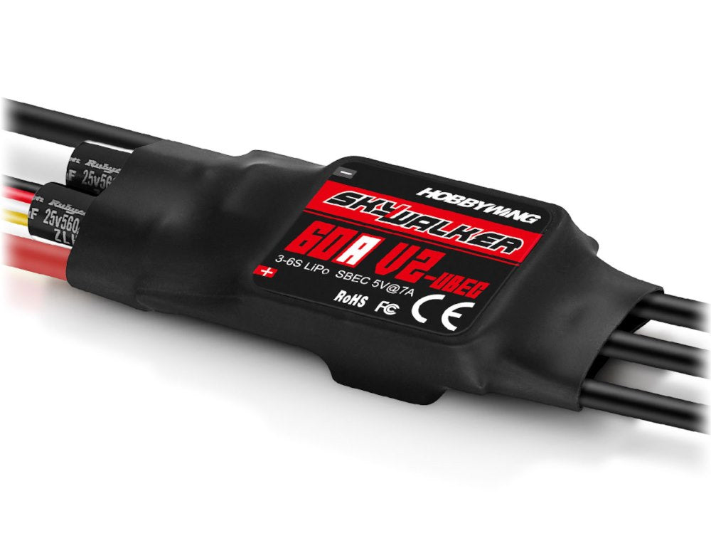Hobbywing Skywalker Brushless Regler 60A V2, 3-6S LiPo, 7A S-BEC, # HW30216101