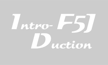 Lettering "INTRODUCTION F5J", white (plotted and weeded on transfer film)