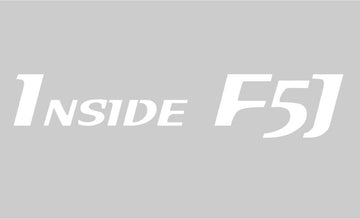 Lettering "INSIDE F5J", white (plotted and weeded on transfer film)