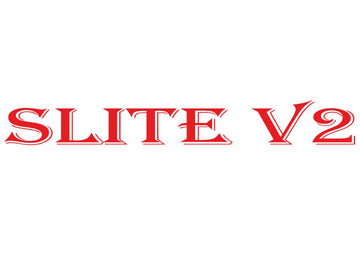 Schriftzug SLITE V2", rot (geplottet und ausgehoben auf Transferfolie)"