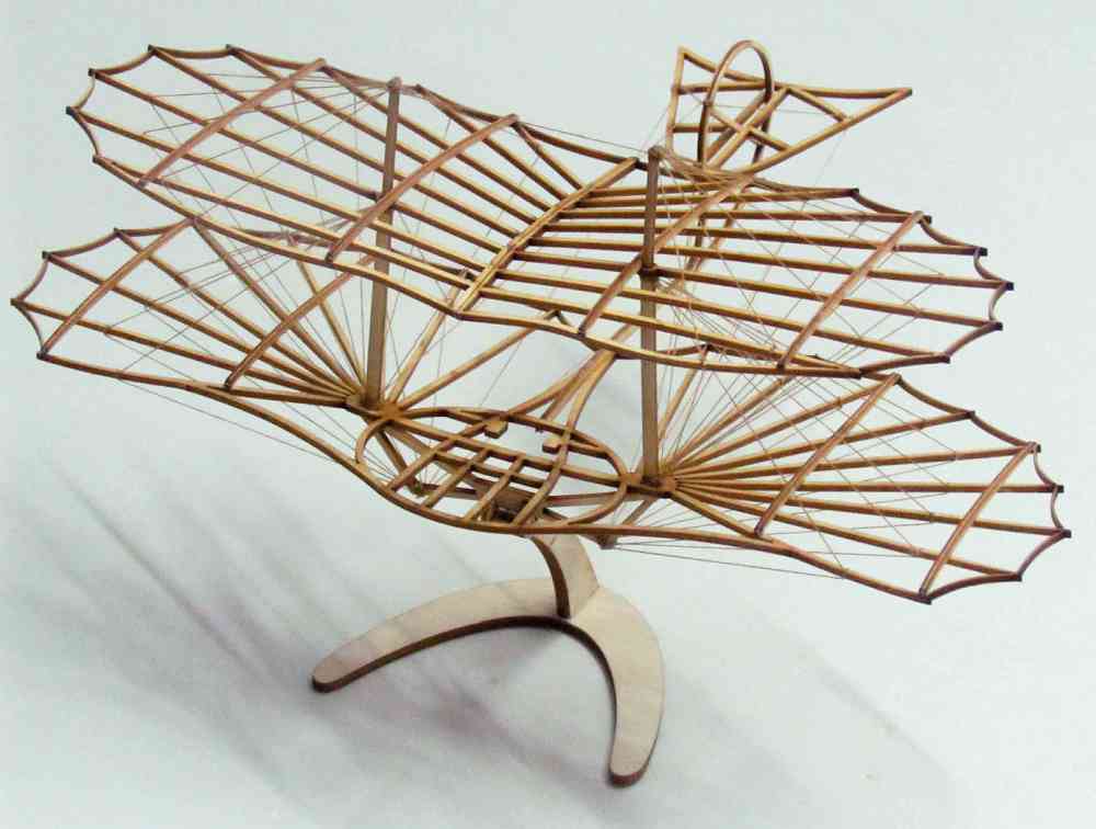 Lilienthal Glider 1895 Wooden Kit, 250mm Wingspan, Simprop # 0253308