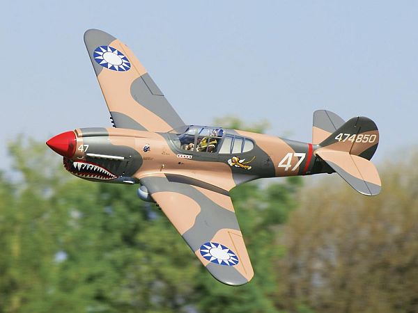 P-40 Warhawk Giant, Simpr. # 0309753, Semi-Scale ARF-Modell in höchster Qualität