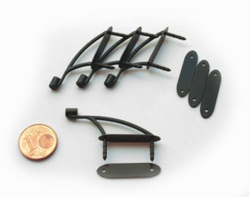 Control horn for shock flyers with mount for 1.5mm carbon fiber rod, (PU 4)