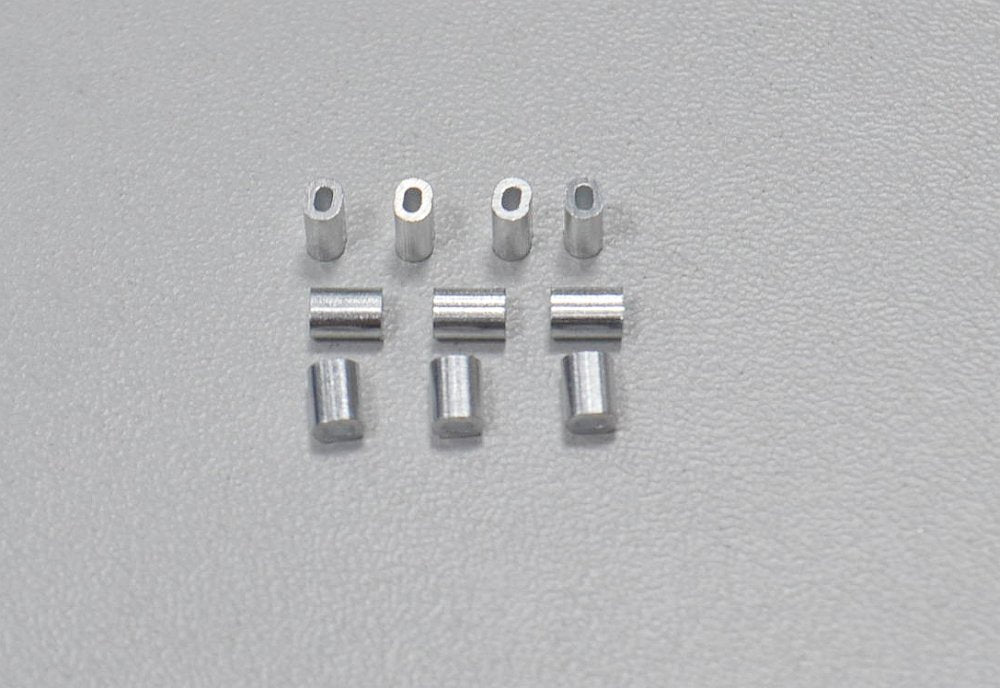 Crimp sleeves oval for steel cable with ø 0.5 - ø 0.75mm, PU 10, Simprop # 1013661