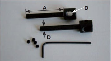 Radachsen für Einziehfahrwerke, Achse und Bohrung 4mm, 28mm lang