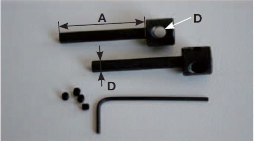 Radachsen für Einziehfahrwerke, Achse und Bohrung 4mm, 28mm lang