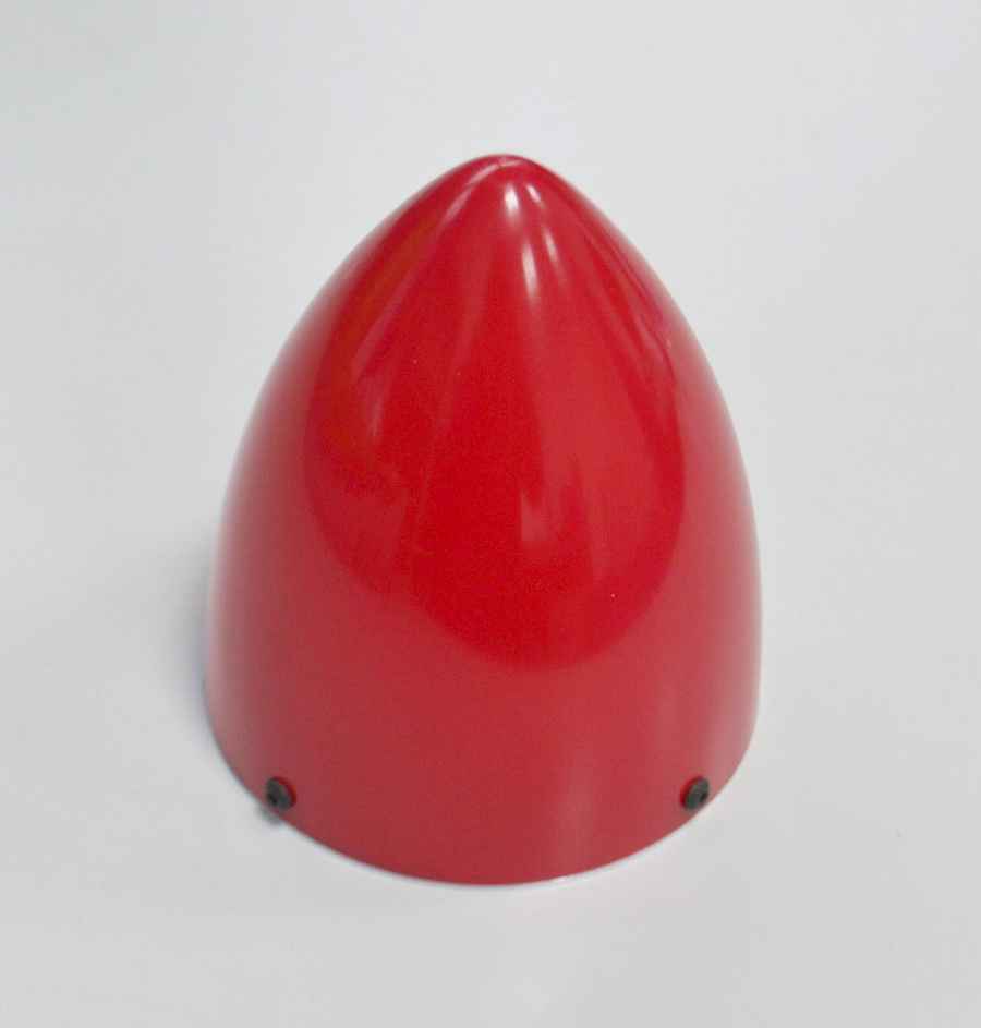 GFK-Spinner, 80mm, rot lackiert, OHNE Luftschrauben-Ausschnitte