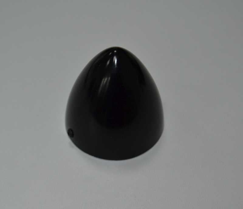 GFK-Spinner, 80mm, schwarz lackiert, OHNE Luftschrauben-Ausschnitte