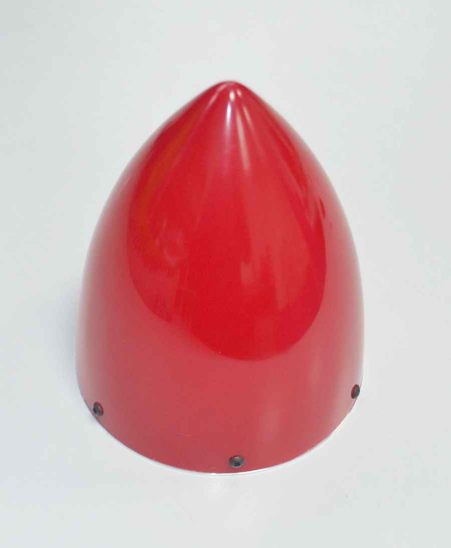 GFK-Spinner, 110mm, rot lackiert, OHNE Luftschrauben-Ausschnitte