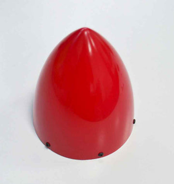 Fiberglass spinner, 115mm, red painted, WITHOUT propeller cutouts