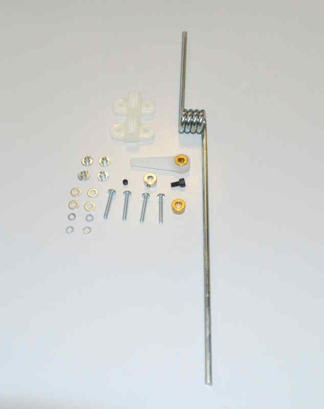 Steerable nose landing gear straight, length 175mm, ø 4mm, Simprop # 1070401