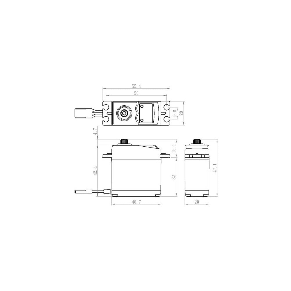Servo Savox SC-0251MG+ Digital, 40,7x20x42,4mm, 160N/cm @ 6Volt, 61g