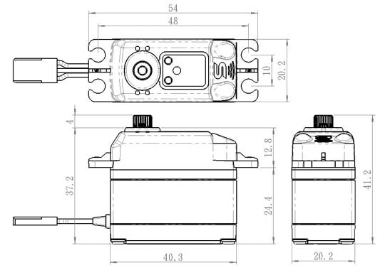 Servo Savox SC-1267SG+, 40.3x20.2x37.2mm, 62g, 250Ncm/0.085sec.@8.4V