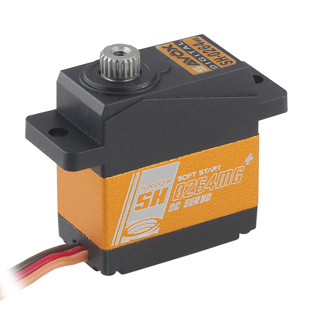 Servo Savox SH-0264 MG+ Hecks. 250/450er, 22.8x12x25.4mm, 13.6g, 12Ncm@6V