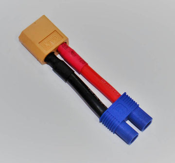 High-current adapter from XT60 on battery to EC3 (1 piece)