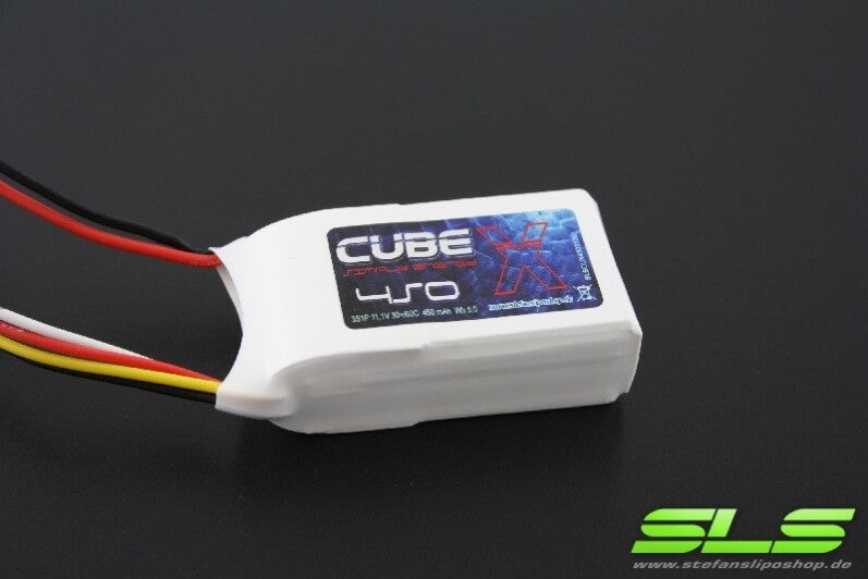 SLS LiPo Battery X-CUBE, 3S/ 450mAh, 11.1V, 30C/60C, 58x31x13mm, 41g