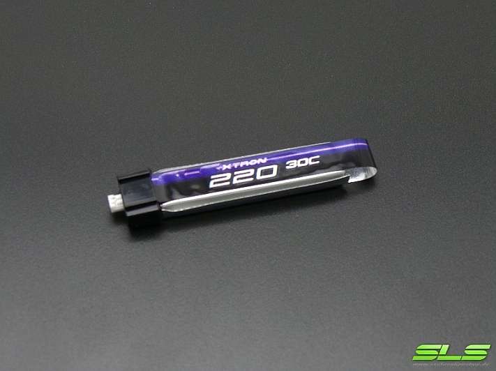 SLS LiPo Akku XTRON, 1S/220mAh, 3.7V, 30C, 49x9x5mm, 6g