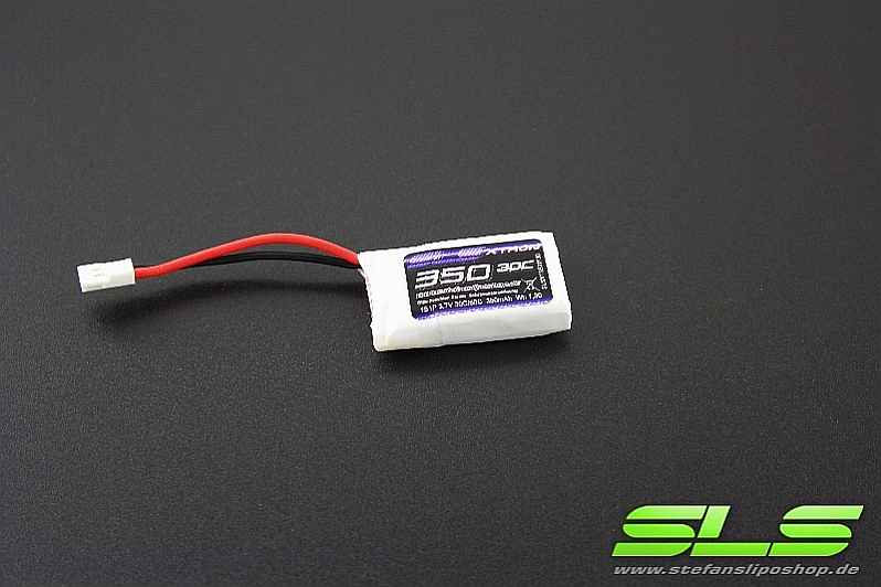 SLS LiPo Akku XTRON, 1S/350mAh, 3.7V, 30C, 35x19x8mm, 9g