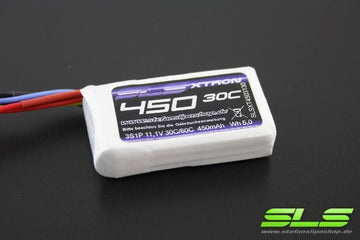 SLS LiPo Akku XTRON, 2S/450mAh, 7.4V, 30C/60C, 55x30x11mm, 32g