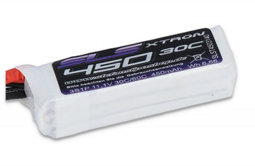 SLS LiPo Battery XTRON, F5J, 3S/450mAh, 11.1V, 30C/60C, 64x16x19mm, 37g