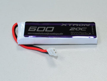 SLS LiPo Akku XTRON, 1S/600mAh, 3.7V, 20C, 57x18x8mm, 16g