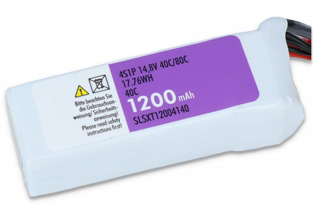 SLS LiPo Battery XTRON, 4S/1200mAh, 14.8V, 40C/80C, 85x29x27mm, 137g