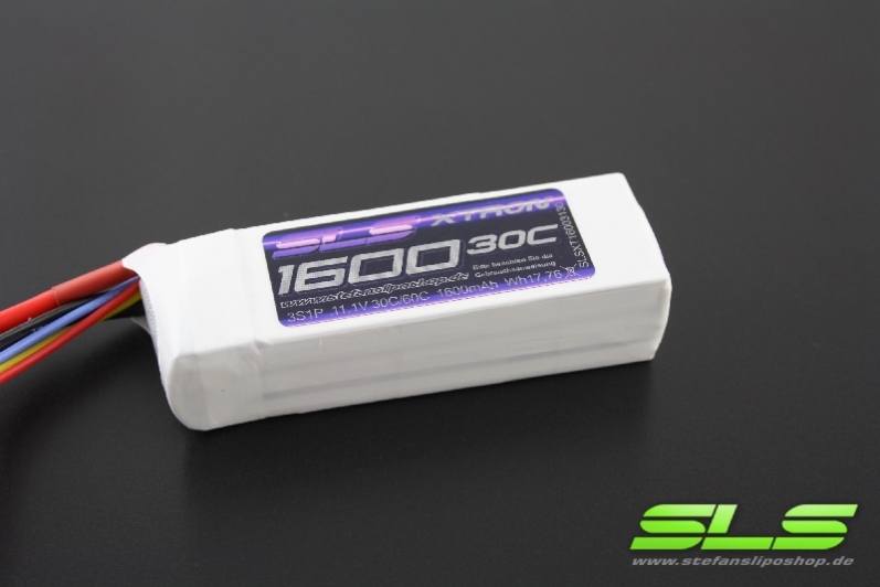 SLS LiPo Battery XTRON, 2S/1600mAh, 7.4V, 30C/60C, 93x30x17mm, 97g