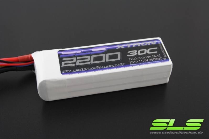 SLS LiPo Akku XTRON, 4S/2200mAh, 14.8V, 30C/60C, 109x34x30mm, 224g