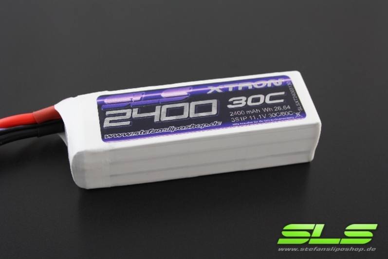 SLS LiPo Akku XTRON, 2S/2400mAh, 7.4V, 30C/60C, 106x34x18mm, 137g