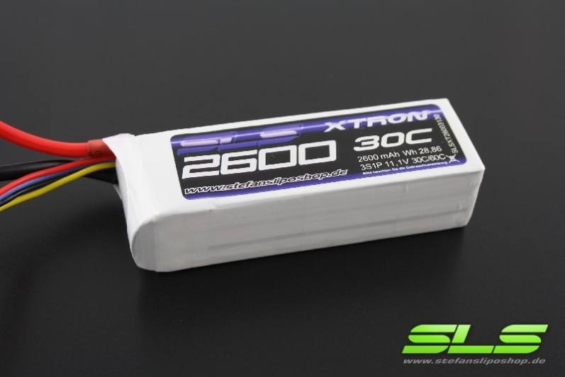 SLS LiPo Battery XTRON, 3S/2600mAh, 11.1V, 30C/60C, 108x34x27mm, 203g
