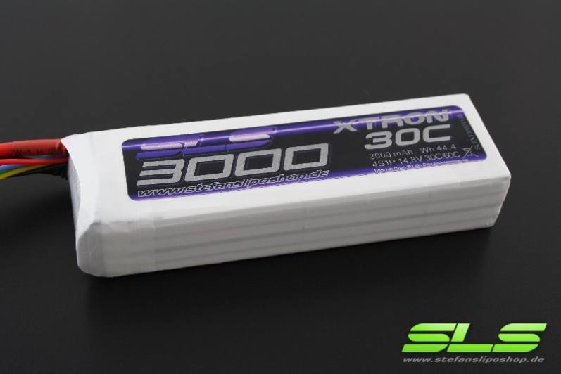 SLS LiPo Akku XTRON, 2S/3000mAh, 7.4V, 30C/60C, 136x43x13mm, 174g